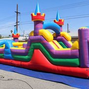 40ft Obstacle Course with Slide - DRY 40ft Obstacle Course with Slide - DRY